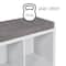 Honey Can Do White Cube Organizer Bench with Shoe Storage and Seat Cushion